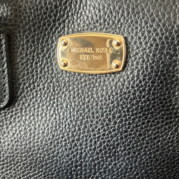 Michael Kors Black Leather Satchel Handbag - Picture 2 of 4